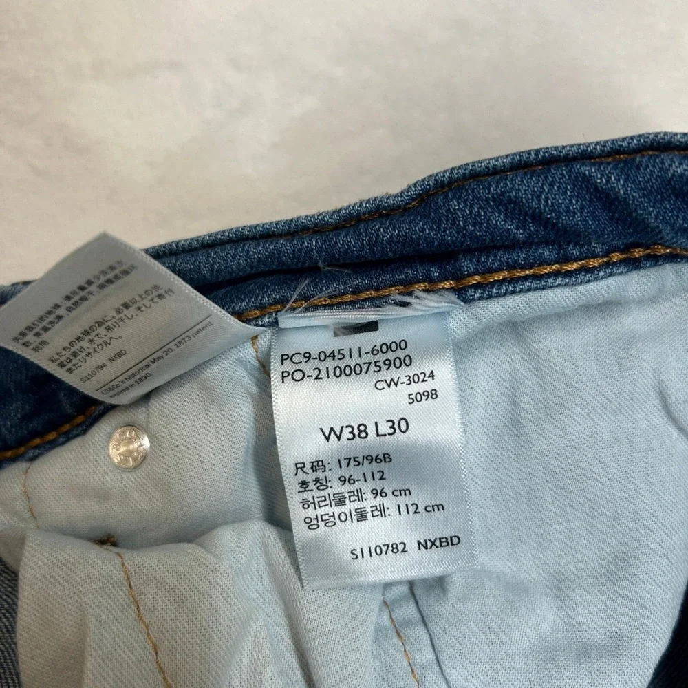 Levi's‎ 511 Jeans Mens 38x28 Blue Medium Wash Slim Fit Denim Pants